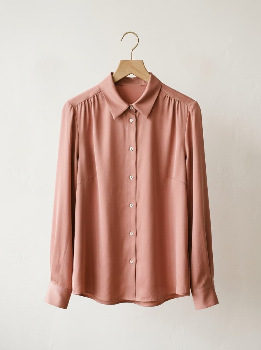 Silk Pleated Blouse